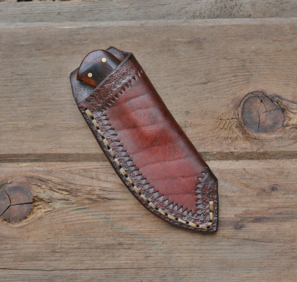 Custom 3 Finger Knife, cleaver point utility