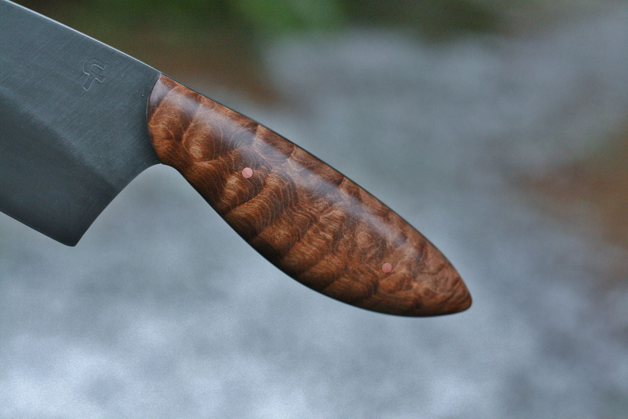 6 inch Chefs knife, quilted maple