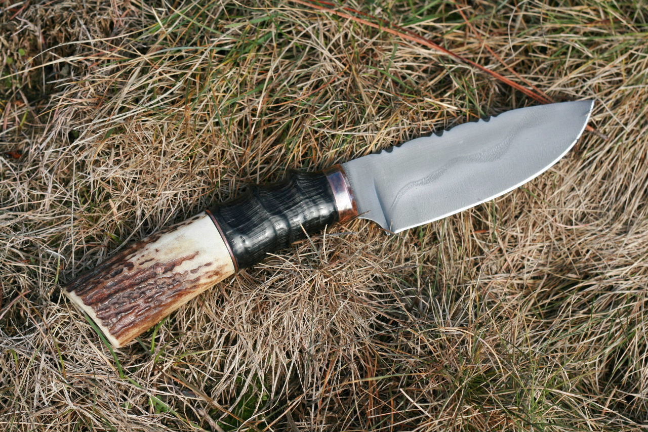 Custom  large hunter in African antelope and elk antler