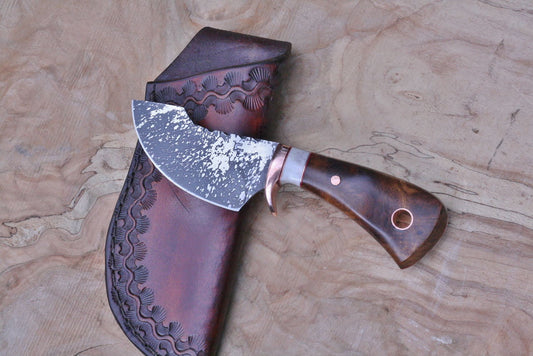 3 finger skinner, ironwood burl