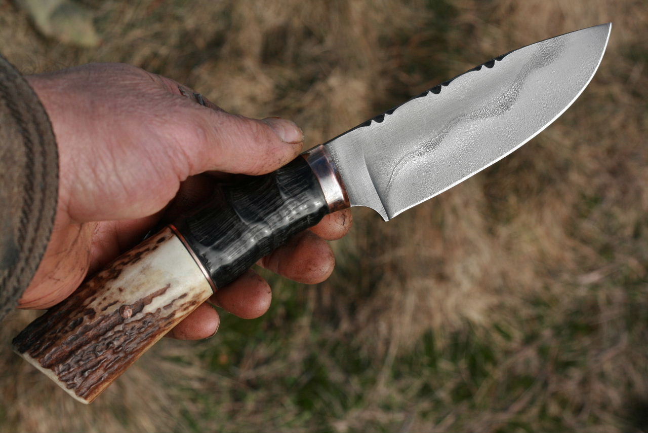 Custom  large hunter in African antelope and elk antler