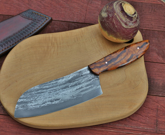 Custom Camp/chef knife, Arizona ironwood