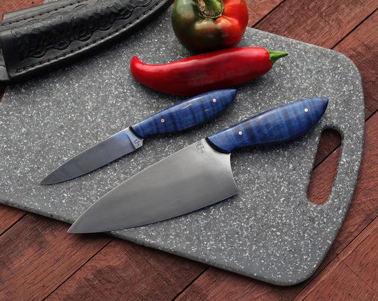 Custom chefs set, blue maple