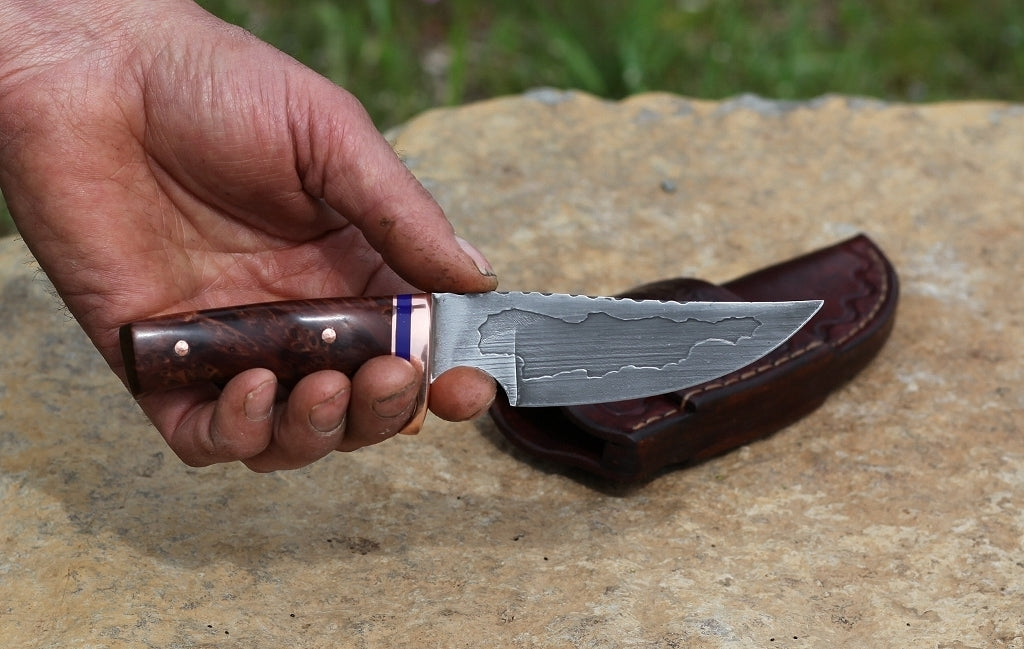 Custom Choke up utility, redwood burl