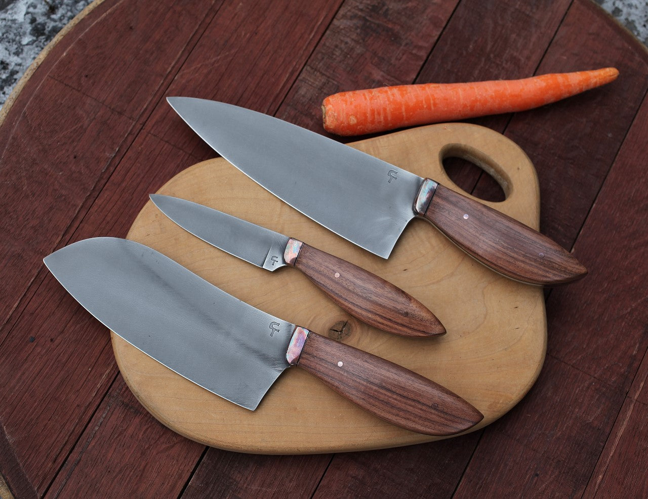 Custom Chefs 3 piece set, Bolivian rosewood