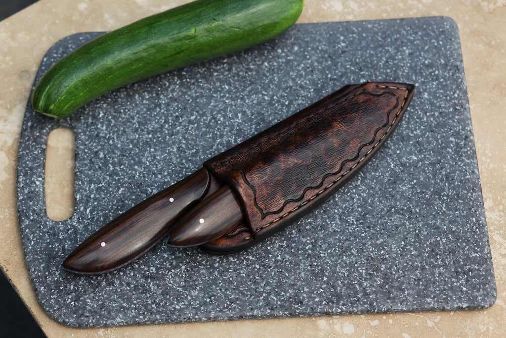 Custom chef set, Macassar ebony