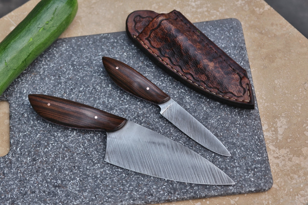 Custom chef set, Macassar ebony