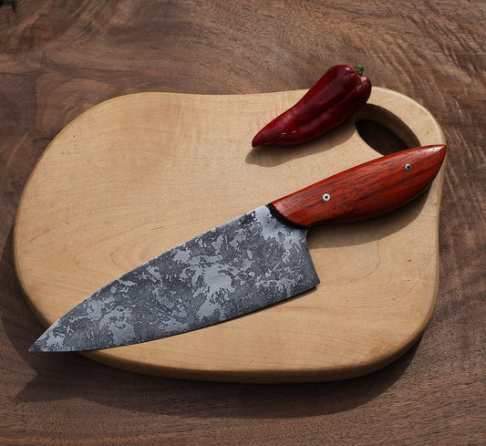 7.5 inch Chefs knife, African padauk