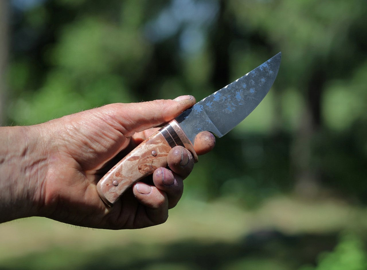 Custom choke up Utility, EDC, burl maple