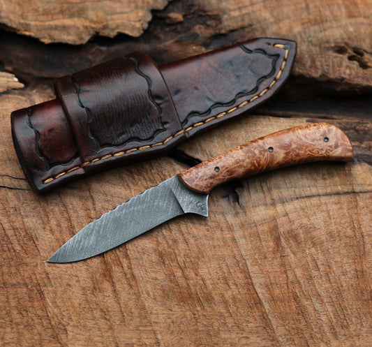 Custom Bird and Trout, maple burl