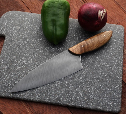 7.25 inch Custom Chefs knife, figured oak