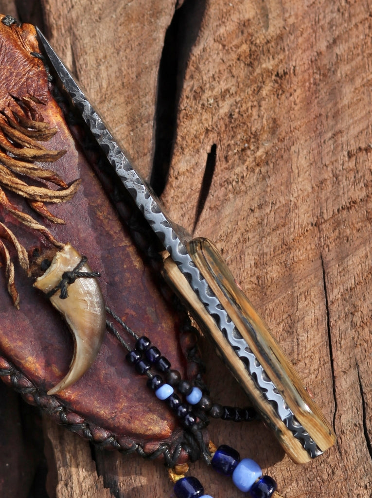 Mountain Man/Women neck knife, mammoth ivory