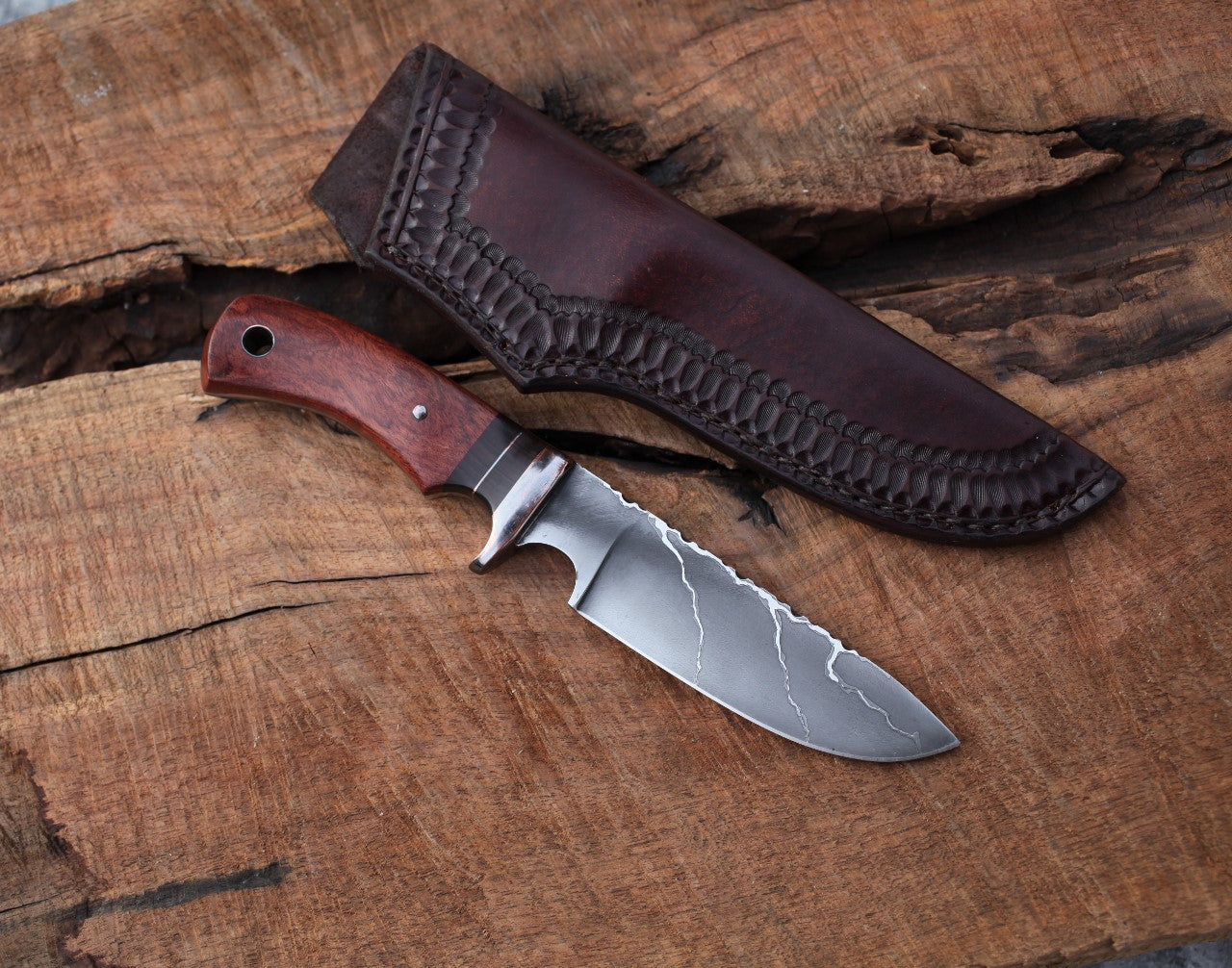 Large Game/Camp knife, bubinga wood