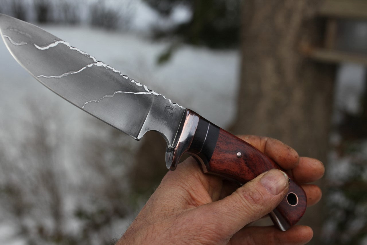 Large Game/Camp knife, bubinga wood