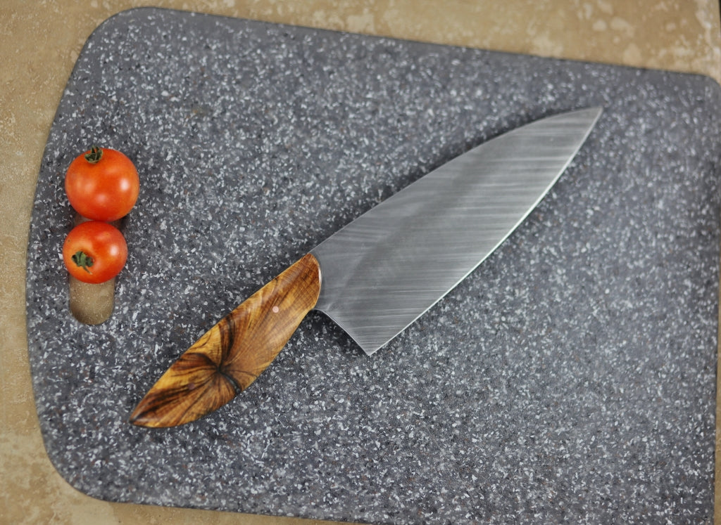 7 inch Chefs knife, spalted hemlock burl