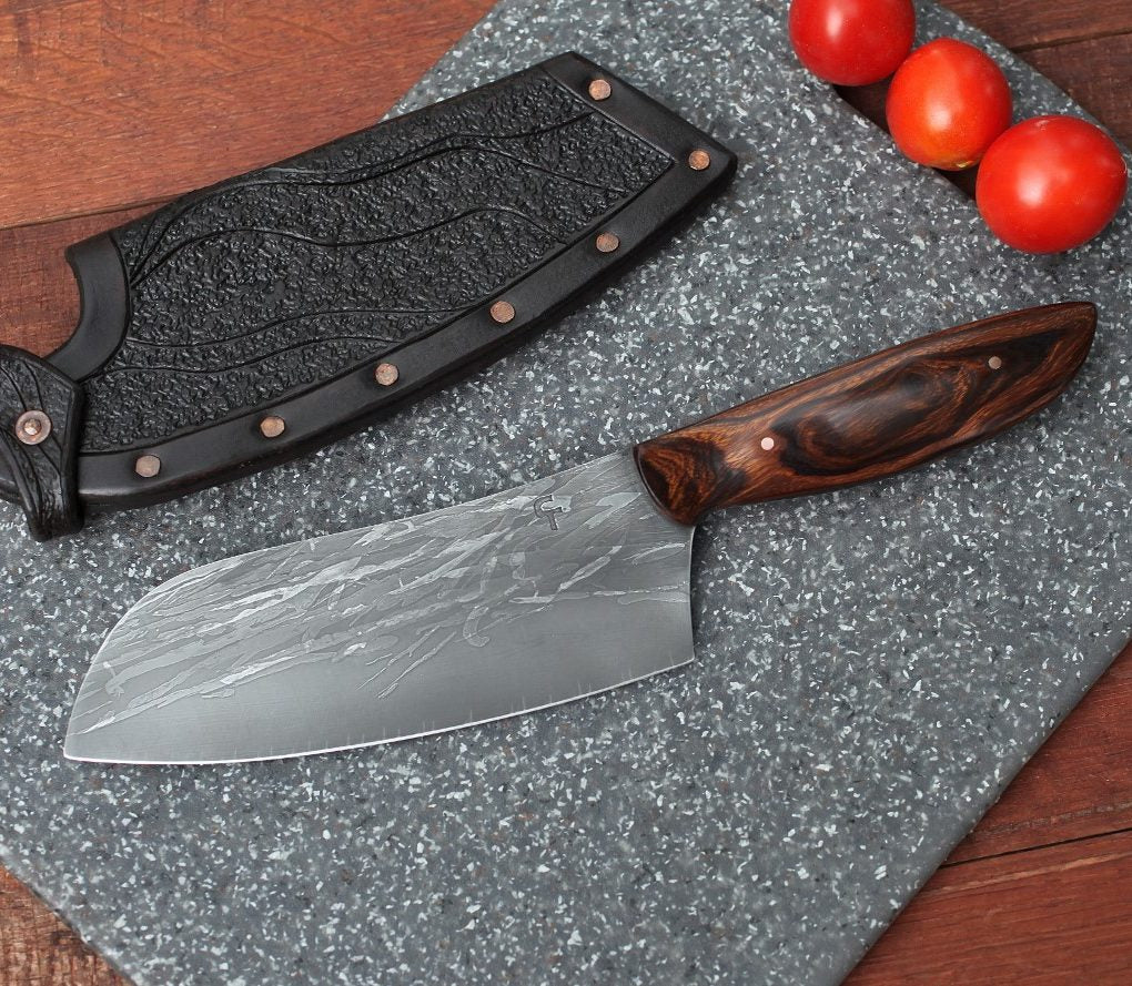 Custom 6.5 inch Camp/Chef knife, Arizona ironwood