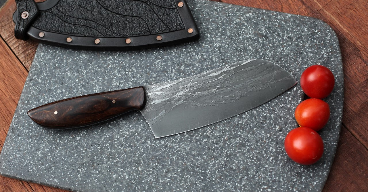 Custom 6.5 inch Camp/Chef knife, Arizona ironwood