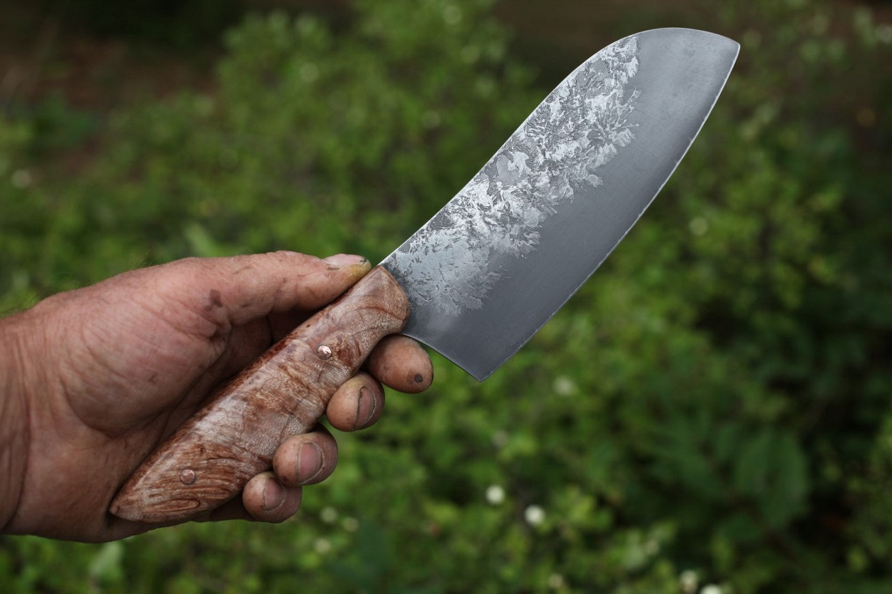 6.5 inch Camp/chef knife, Wow ! figured maple