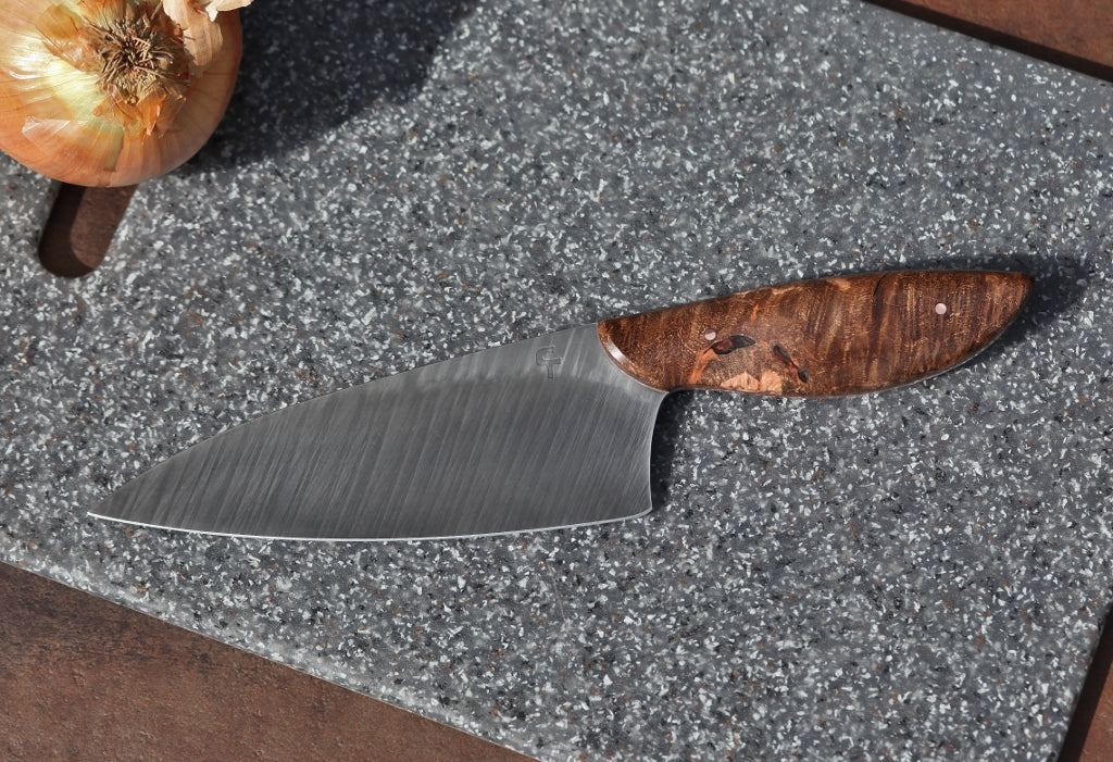 6 inch Chefs knife, spalted and figured maple