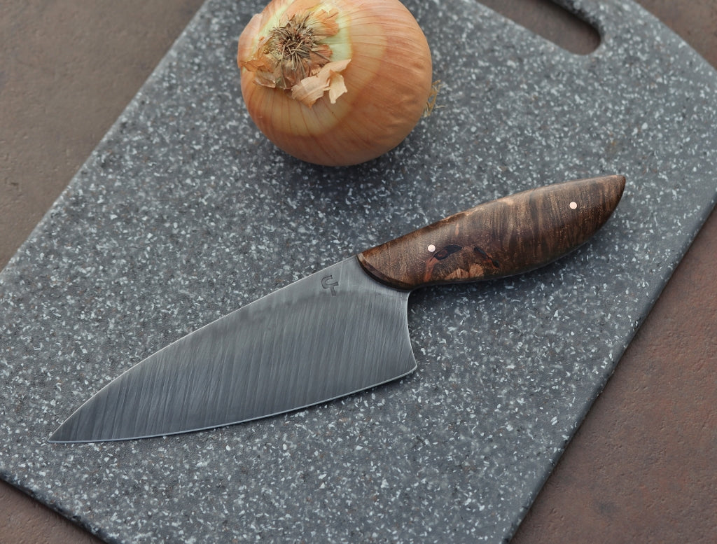 6 inch Chefs knife, spalted and figured maple