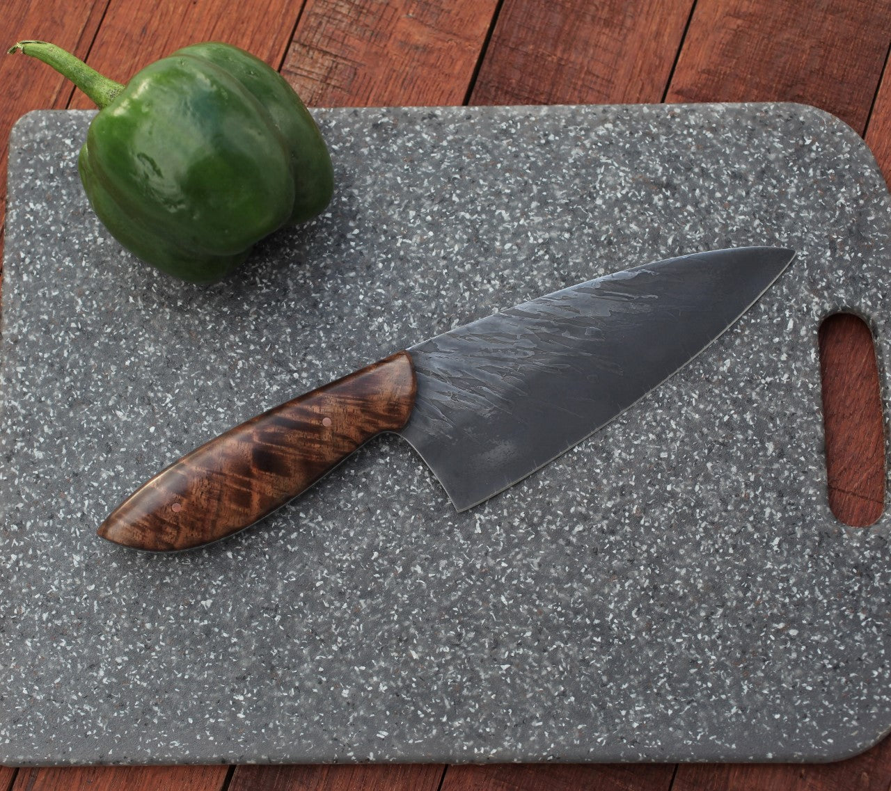 6.5 inch Chefs knife, figured walnut