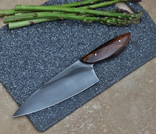 Custom 7 inch Chefs knife, Borneo ebony