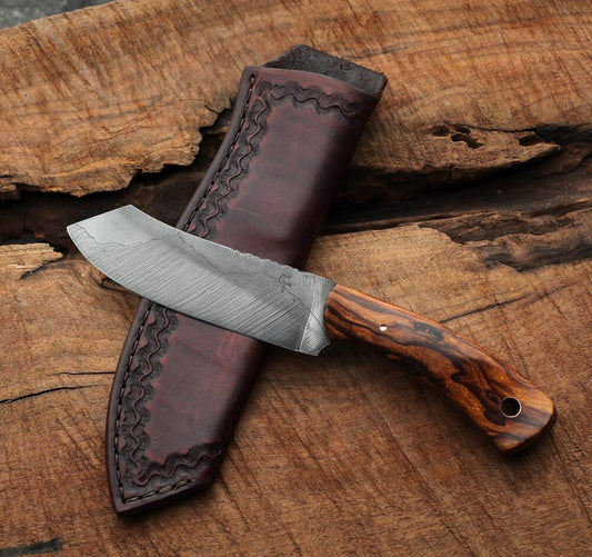 Custom Spay Point Camp Knife, ironwood