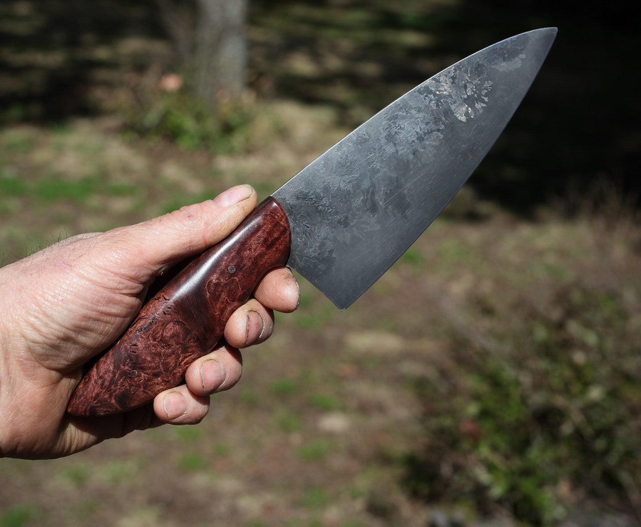 Custom Chefs set, dark maple burl