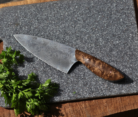 6.5 inch Chefs knife, birds eye maple