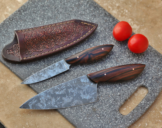 Custom chef set, Macassar ebony