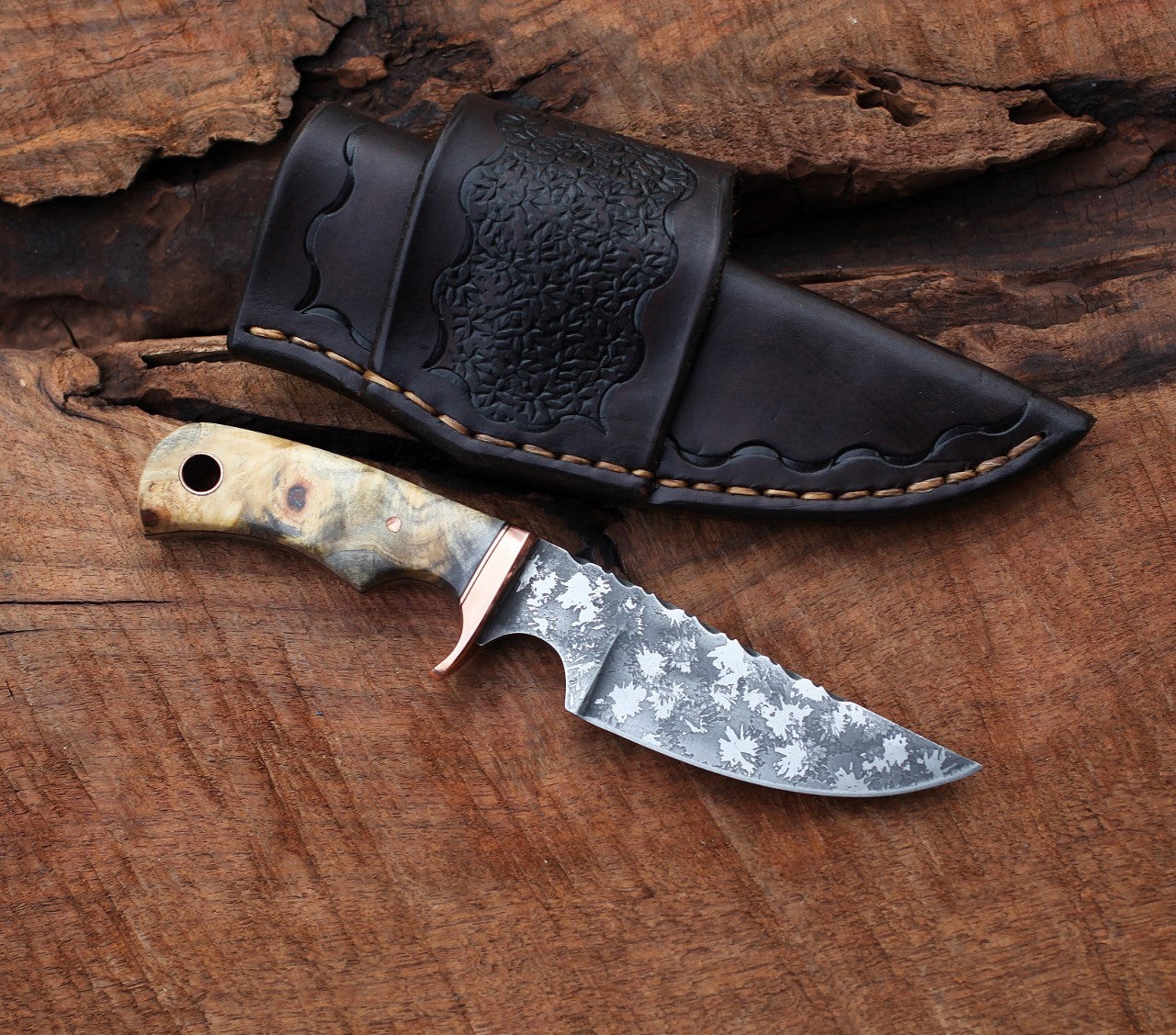 Custom Choke-Up Utility, EDC, buckeye burl