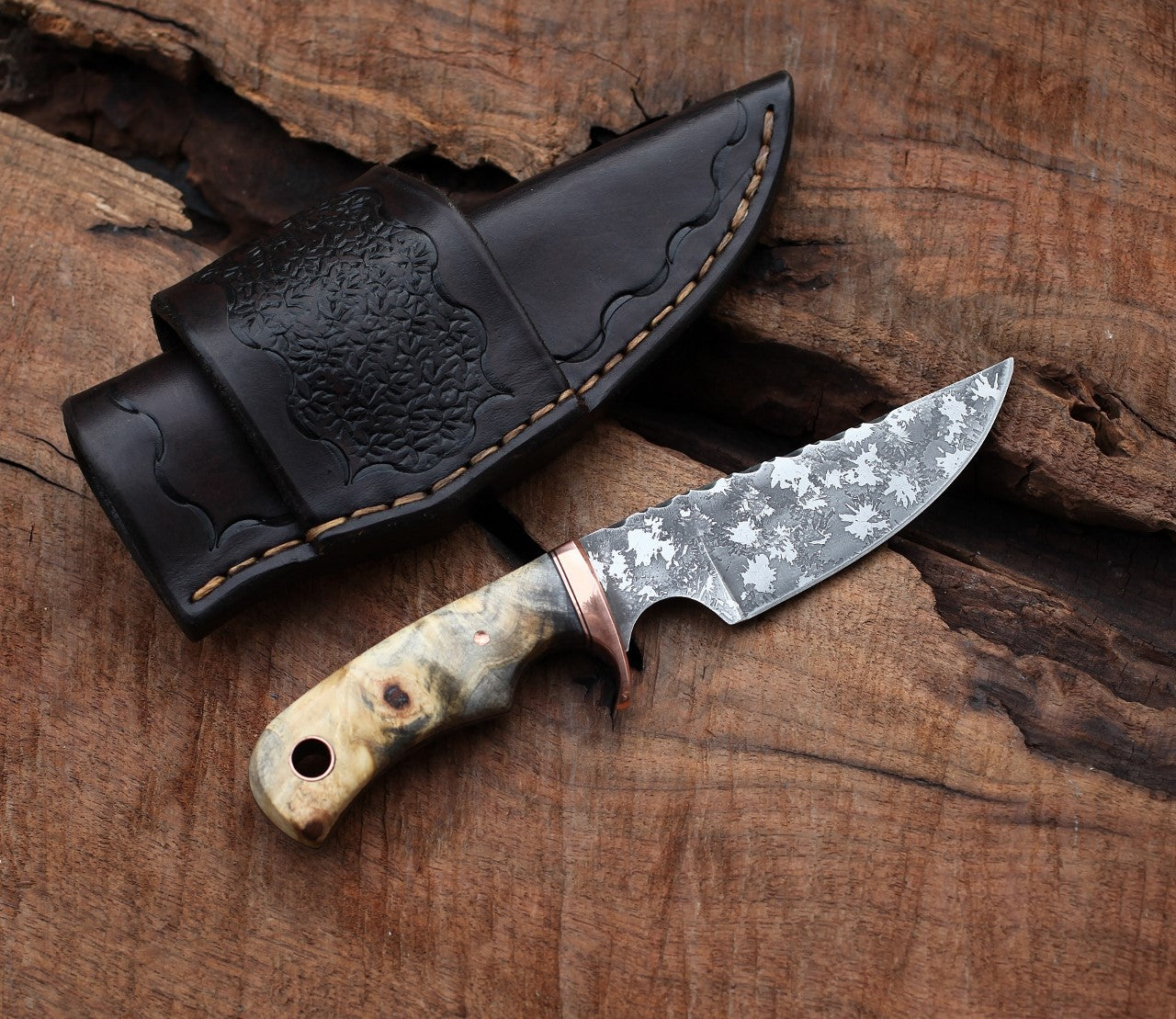 Custom Choke-Up Utility, EDC, buckeye burl