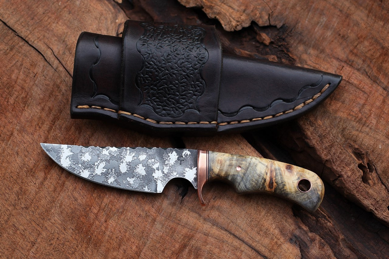 Custom Choke-Up Utility, EDC, buckeye burl