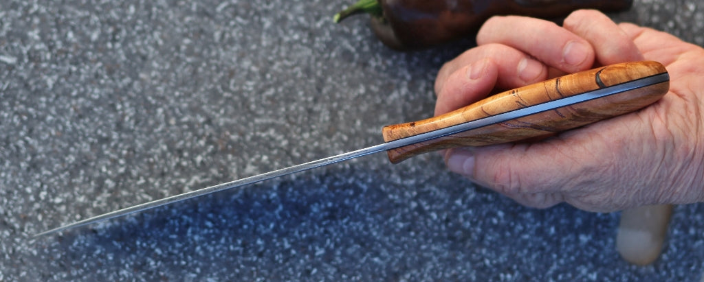 6 inch Chefs knife, spalted cherry