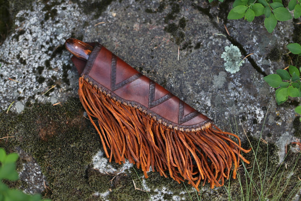 Native style hunter, black locust burl