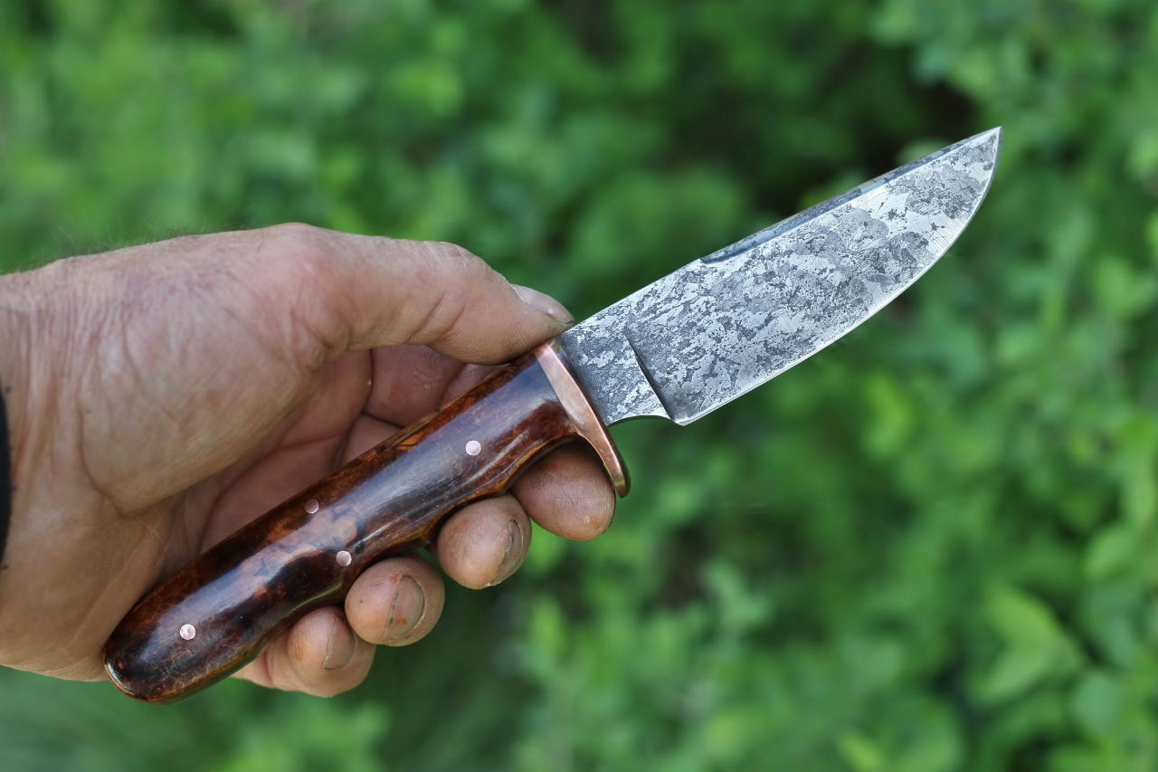 Native style hunter, black locust burl