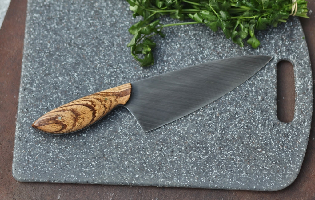 7 inch Custom Chefs knife, zebra wood