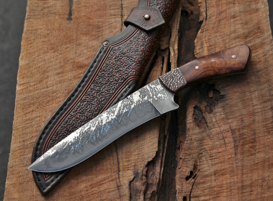 Recurve Fighter, copper and ironwood